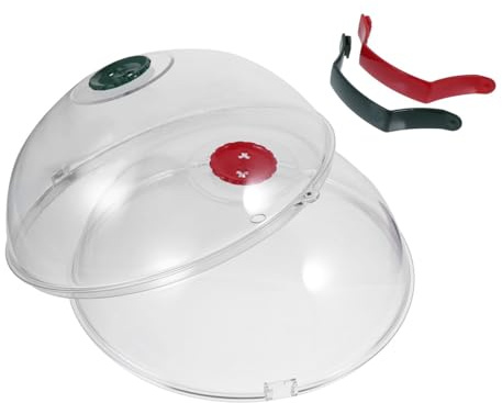 Ciieeo 2pcs Microwave Plate Splatter Covers Lids Steam Vent for Covering Plates Bowls Keeps Food Fresh Microwave Clean