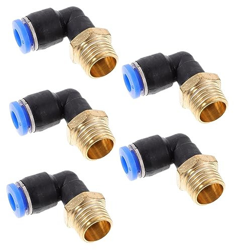 ERINGOGO 5 Stück Schnellkupplung für Druckluftschläuche Außengewinde Rohrdurchmesser Robuster Verbinder für Pneumatische Platzsparendes Design aus Hochwertigem für Leitfähigkeit