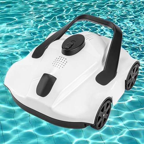 Limpiafondos robótico, aspirador inalámbrico para piscinas elevadas, duración de hasta 130 minutos, aspirador para piscinas elevadas con función de estacionamiento automático, para hasta 860 pies cu