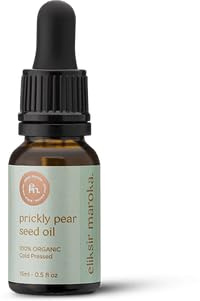 Eliksir Maroka 100% Pure Prickly Pear Seed Oil 15ml – Cold Pressed Moroccan Cactus Oil for Face, Eyes & Neck – Anti-Ageing & Hydrating – Natural Vegan Skincare for Wrinkles, Dark Circles & Glow