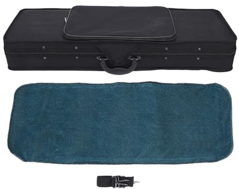CHICIRIS Geigen-Rucksack-Box, Geigenkoffer, Leichte Oxford-Stoff-Hartschale, Stoßdämpfender Schaumstoff, Verstellbarer Riemen, Bogenhalter, für Violinen der Größe 3/4