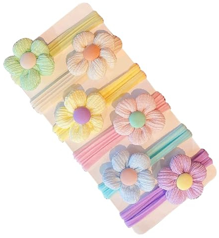 Bexdug Elastici Per Capelli Bambine - 6 Pezzi Fascette senza Cuciture,Accessorio Styling per Acconciature Fascia per Codino - Ragazze Bimbe Fini Ricci Spessi Quotidiani