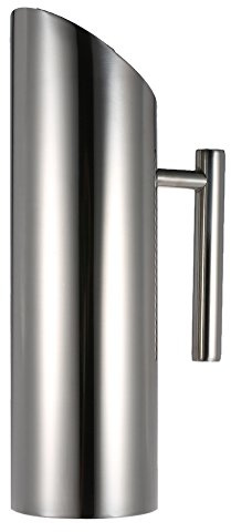 Dioche Jarra de Agua Fría Jarra de Agua de Acero Inoxidable con Protector de Hielo para Bebidas Frías, de Jugo, Superficie Lisa, Perfecta para Uso Doméstico y de Catering