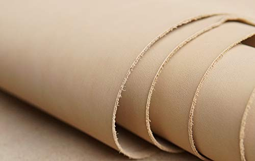Vegetable Tanned Natural Leather 4 oz Full Gain Cowhide Handmade Bag Shoe Belt DIY Art Crafts Genuine Leathers Dyeable (12x24)