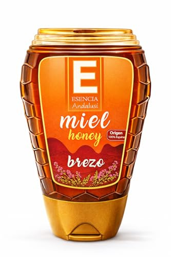 Miel 350 Gr - Bote Antigoteo - 100% Pura de Abeja, Natural, Artesana, Producto de Jaén. Sabor excepcional por su gran pureza. (Varios sabores) Producto de Jaén (Brezo, 1 Unidad)