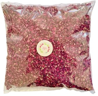 TOFFEL Biodegradable Natural Flower Petal Wedding Confetti | 2 Litres (25 Guests) | 125g Large | 100% Natural Eco Friendly Dried Rose Petals | Cones, Potpourri, Candle making, Table Decoration