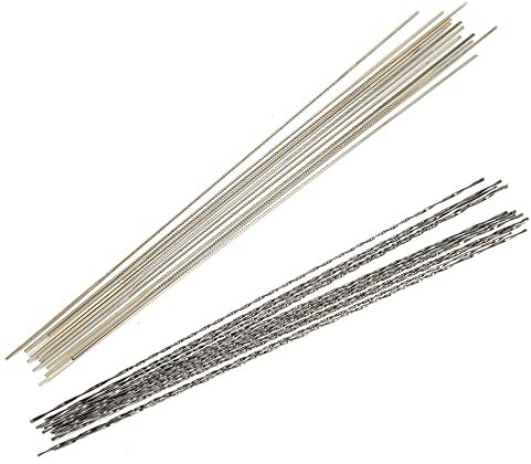 Lame per sega, 12 Pezzi Lame di Gioielli in Acciaio al Tungsteno Lame per Sega a Spirale Strumento di Intaglio Sega a Scorrimento per Gioielli Lame per Sega(1# (un pacchetto))