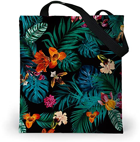 Loxato Tote Bag mit Reißverschluss - Schultertasche Damen mit Reißverschluss - Wasserdichtes Oxford-Gewebe - Stofftasche Bedruckt - Umhängetasche Groß B37 H42 cm - Beuteltasche Damen
