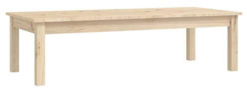 vidaXL Couchtisch Beistelltisch Wohnzimmertisch Kaffeetisch Sofatisch Teetisch Tisch Holztisch Wohnzimmer 110x50x30cm Massivholz Kiefer