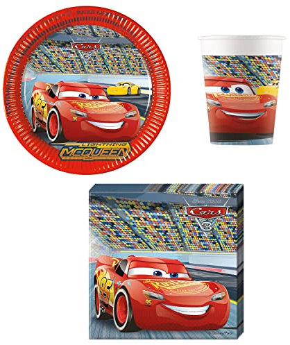 Procos-DY10273864 Cars Party Set, impresión de Letras, Multicolor (DY10273864)