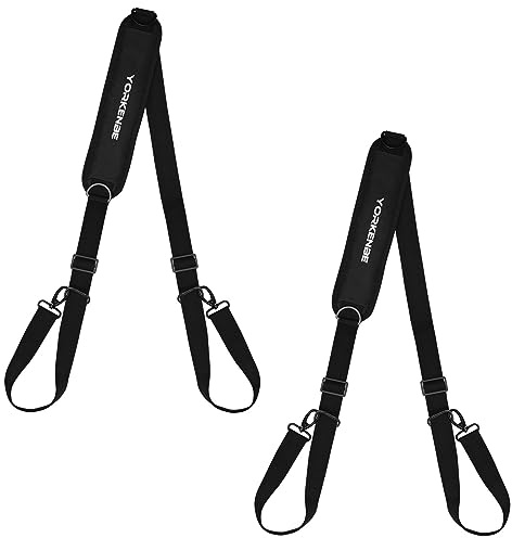 Yorkenbe 2 Packs Chair Straps, Adjustable Beach Chair Backpack Straps, for Folding Chairs, Camping, Backpacking, Picnics, Scooter, Foldable Bikes (Black, 45-77inch)