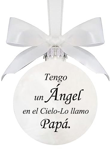 Xistuoz Adorno Navideño, 8 cm Decoración para Árbol de Navidad de Plástic_ Transparente, Decoraciones para Árboles de Navidad - Tengo un Ángel en el CIE_lo, La Llamo Papá