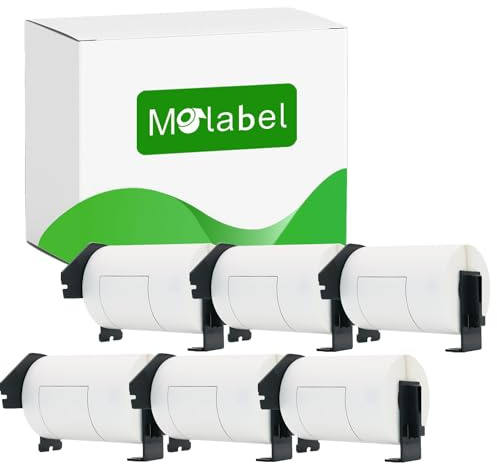 Molabel - 6 rotoli di etichette per spedizione DK-11241 compatibili con Brother 102 mm x 152 mm, 1200 Brother QL