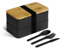 Okuri Bento Box - Double Layer Storage Lunchbox - Kids Lunchbox - Meal Prep - Lunchbox with Bamboo Lid - Leak-Proof Lunch Container with Compartments (Black)