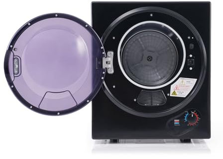 Mini sèche-linge, 2,5 kg, sèche-linge mural, double filtre, chauffage céramique PTC, tambour en acier inoxydable, protection contre la surchauffe (49.5×41.5×58.8cm)