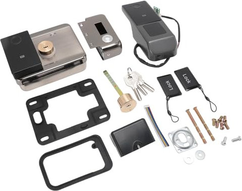 Serratura Elettronica per Cancello, Installazione Semplice IP67 Serratura WiFi Impermeabile Set Password per Impronta Digitale Sblocco Chiave per Porta di Villa Residenziale