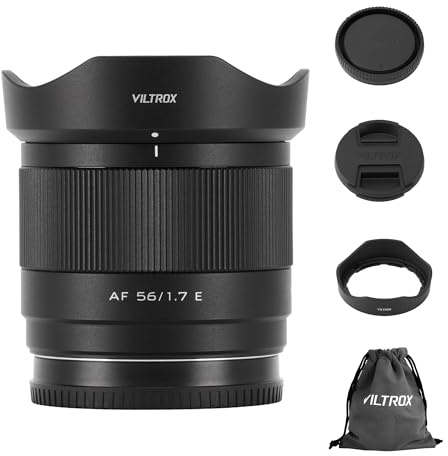 VILTROX AF 56mm F1.7 E Mount Lens for Sony, 56mm f/1.7 APS-C Auto Focus Prime Lens for Sony E Mount Mirrorless Cameras a6000 ZV-E10 a6600 a6400 a6700 a6300 a6100 a5000 a7iv a9 a7C a7S