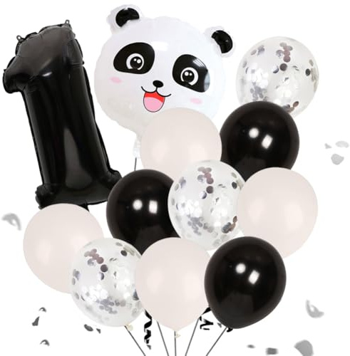 Panda luftballons 1. panda ballon geburtstagsdeko 1 jahre junge ballons 1 geburtstag deko, 1 jahr Panda Thema Geburtstag Party Deko,für Karneval, Geburtstagsparty-Dekorationen