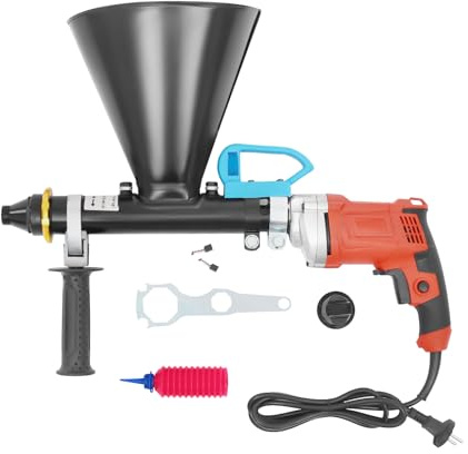 Pistola de lechada de 220 V, prensa de mortero, 700 W, pistola para juntas de cemento, pistola de mortero, bomba de mortero, bomba de mortero, 2 boquillas, accesorios para mortero, jeringa de lechada,