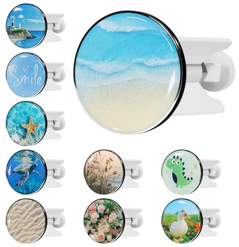kurkip Universal Waschbeckenstöpsel 40mm Chrom Abflussstopfen – aus Messing, Einstellbare Gummi Stöpsel Waschbecken, Geeignet für Alle Waschbecken und Bidets, Rostfrei & Dicht, Meereswelle