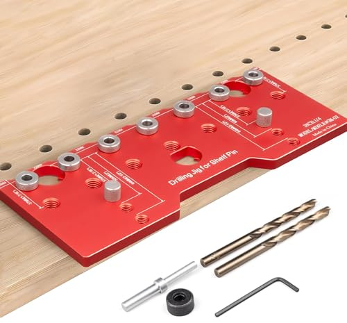 Regalstiftvorrichtung, Schrank-verstellbare Regalvorrichtung, Bohrschablone, Regalstift-Bohrvorrichtung, 1/4-Zoll-Aluminium-Regalstift-Bohrschablone für gerade Löcher, Hardware-Vorrichtung