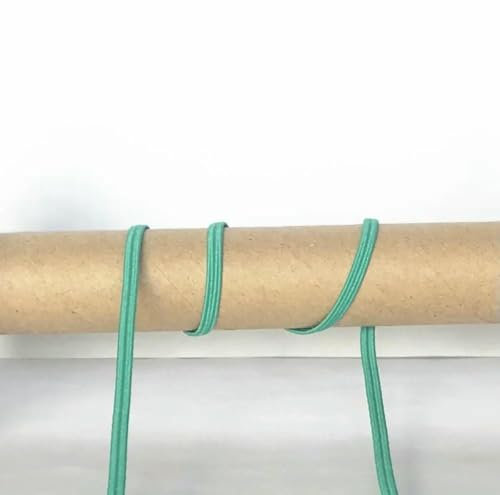 1 rollo de banda elástica de costura de 3,0 mm, banda de goma elástica colorida para ropa, banda para la cintura, cuerda elástica para el cabello, cinta elástica, verde claro