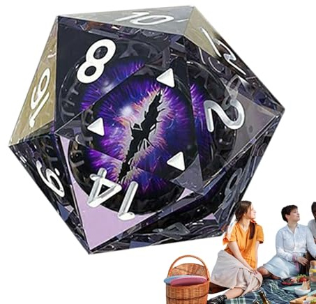 20-seitige polyedrische Würfel - Dragon Eye Dice, RPG Play Play | Bunte Würfel für Brettspiele, Tischwürfelsammlung, interaktives Zubehör für Spielliebhaber