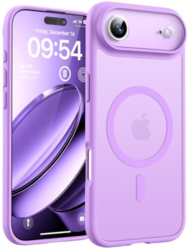 TOCOL for iPhone Air Case, Compatible with MagSafe, Light Purple | Full Camera Protection, Built-in Magnets, 15FT Military-Grade Shockproof Thin Slim Translucent Matte Phone Cover