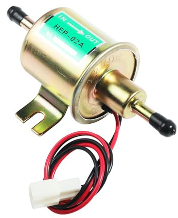 Xibao Pompa Benzina per Auto,Pompa Carburante 12V per Carburatore Motore,Benzina a Bassa Pressione Modello HEP02A,Adatto a Molti Escavatori,Automobili e Altri Dispositivi Elettronici a 12 Volt