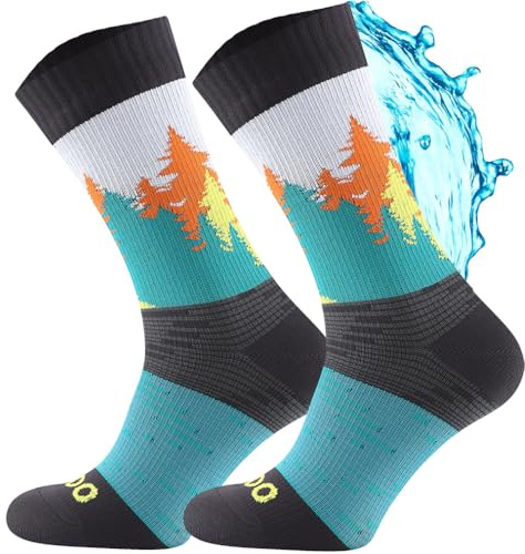 TODO Calzini impermeabili uomo e donna con mambrane calze da trekking impermeabili calzini impermeabili caldi, impermeabili, Falcon Impermeabile - Foresta Turchese, 43-46