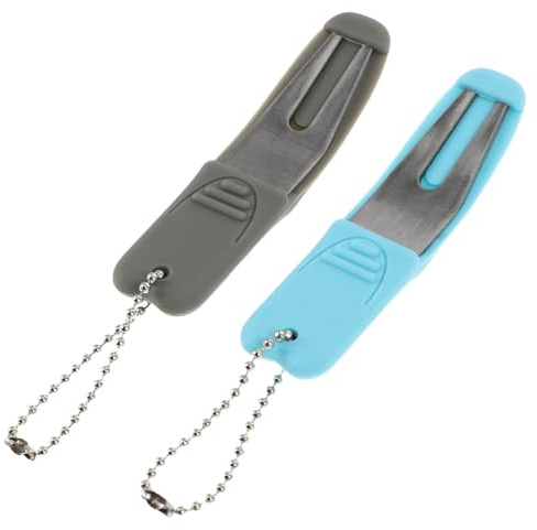 TOBBOMEY 2 Pezzi Strumento Riparazione Divot Golf Forchetta Ergonomica per Erba Marcatore Palline Accessori Golf Uomo Portatili Protezione Verde e Ripristino Prato