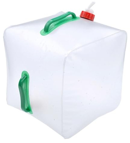 Generisch Wasser Faltkanister, 20L Faltbare Wassertasche Mit Trinkaufsatz & 2 Tragegriff | PVC Tragbare Trinkwasser Wassersack Für Camping, Wandern, Rucksackreisen, Picknicks, Sport 27x24x26cm