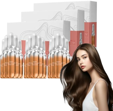 Sérum de ampollas para el cuero cabelludo, juego de ampollas para el cabello, loción capilar para cabello dañado, seco, repara, nutre con aceites naturales y vitamina E (2 ml x 21 unidades)