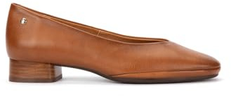 Pikolinos Ubeda Zapatos Tacón Mujer | en Cuero | Horma Amplia | Tacón Bajo en Color Marrón