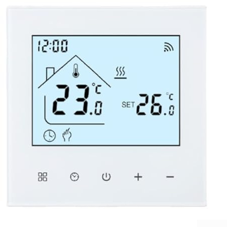 Termostato programmabile per controllo del raffreddamento del riscaldamento WiFi Tuya, portata 5-95 °C, display touchscreen, app e controllo vocale (per Alexa Assistant), per riscaldamento a pavimento