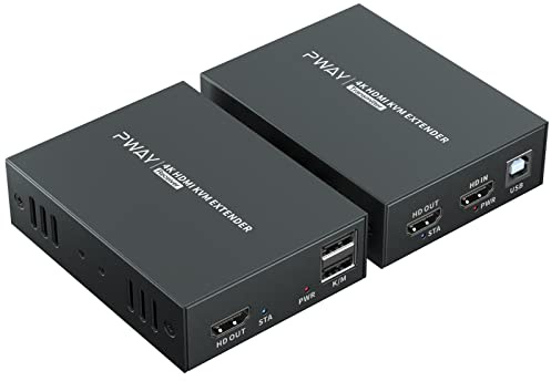 PW-HT249HK HDMI KVM USB Extender 165ft /50m Trasmissione su Single Cat5e / 6/7 Full HD 4K@60Hz Supporto Loop out Funzione EDID 3D