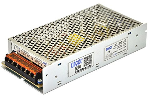 Trasformatore professionale stabilizzato alimentazione XINCOL 110-220V 50-60HZ Uscita 12V 15A Ampere per impianti LED, telecamere, apparecchiature di sorveglianza, Max 180W