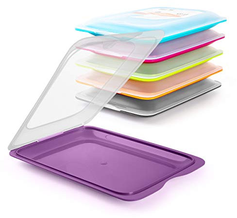 GK Set di Scatole per Affettati, Impilabili per Risparmiare Spazio (Scatole Impilabili), con Piatto da Portata Integrato