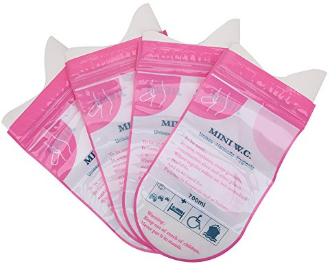 VGEBY 4 St¨¹ck Urin Tasche,Einweg Urin Taschen Camping Reise Urinal Toilette Tragbare Notfall Einweg Pee Bag f¨¹r Outdoor Reise Stau Patient Schwanger
