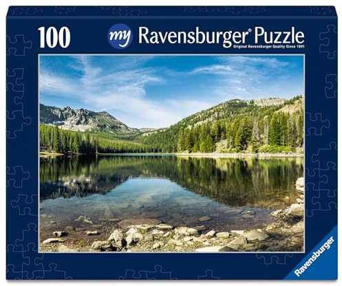 Ravensburger Fotopuzzle 100 Teile mit eigenem Bild Querformat Dunkelblau | 100 Teile, Zum Selbstgestalten, Personalisierte Fotogeschenke, Für Kinder und Erwachsene