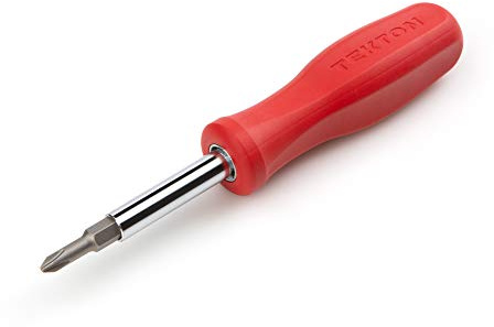 TEKTON Tournevis cruciforme/fente 6 en 1 (#1 x 3/16, 2 x 1/4, rouge) | DMS18010