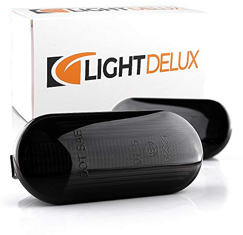 LIGHTDELUX Ersatz für 2 x LED Blinkleuchte Blinker Seitenblinker links rechts ohne Fehlermeldung Black Vision V-17060508