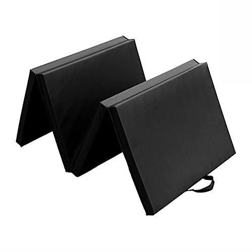 Turnmatte Weichbodenmatte Gymnastik-Taumelmatte Vierfache Klapptraining-Matte, Dicke PU-Fitness-Matte mit Griff, geeignet für gemischte Kampfkunst, Kampfkunst, Stretching-Übungen