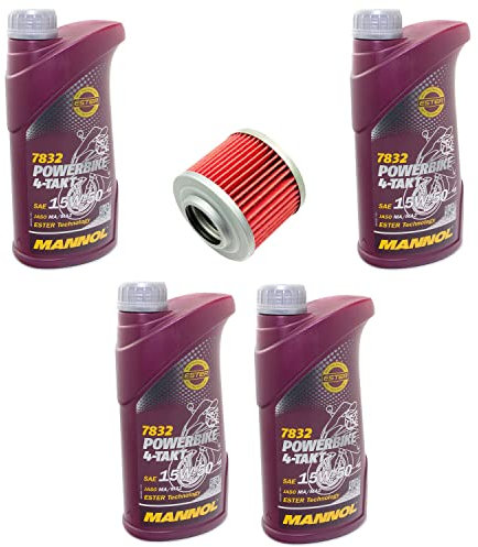 Motoröl Set 15W50 4 Liter + Ölfilter KN151 für BM W MZ/MUZ