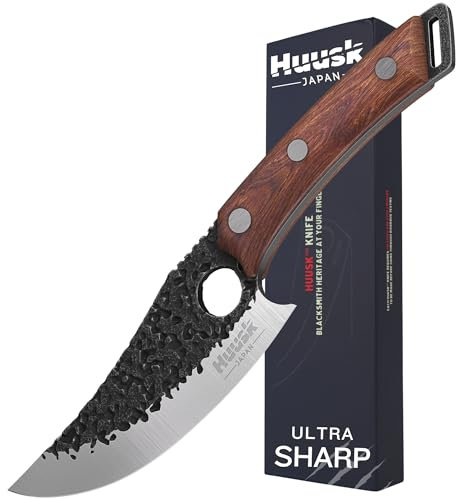 Huusk Chef Knife 11 inch, Kitchen Knive for Cutting, Boning, Chopping. Japanese Kitchen Knife Designed for Balance and Control, Blending Modern Style with Traditional Appeal. Meat Knife, Sharp Knives
