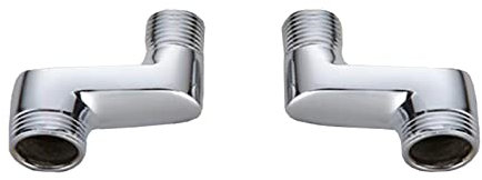 BiaoTeng Shower Hose Connector 3/4 to 1/2,1/2 Inch to 3/4 Inch Adapter Brass,3/4 to 1/2 Reducer Chrome,Bathroom Tap Mixer Accessories,Chrome B