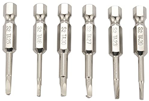 6 Pcs S2 Acier Vis Triangulaires Tournevis Magnétique Peu Anti Glissement Tête de Vis Triangulaire 1.8/2 / 2.3/2.5/2.7/3 mm Expédition de Baisse