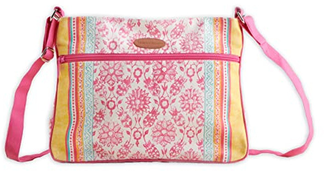 Maison d' Hermine Sac à bandoulière en toile de coton pour femme, sac à bandoulière pour voyage, sac à main, sac à bandoulière, cadeau de fête des mères, 44 - Katmandou - Fuchsia, 12x2.3x9.4