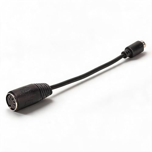 PS 2 to At Keyboard Cable Adapter, 5 Pin MIDI Female to 6 Pin Mini Din Male Adaptor for Mouser Keyboard, 15cm 5.9in