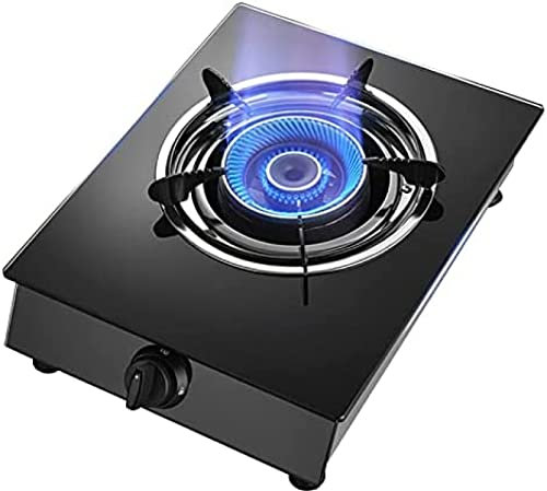 Fornello Da Appoggio A Gas, Piano Cottura A Gas Da Tavolo In Vetro Temperato Piano Cottura A Gas 1 Fuochi, Cucina Domestica Appartamenti Piani Cottura Da Campeggio All'aperto,Gas Liquefatto,YUYANA